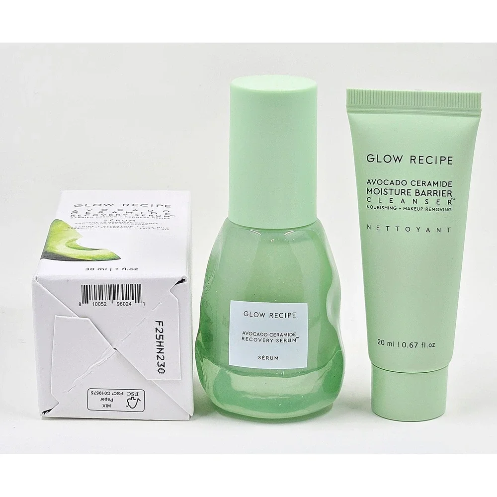 Glow Recipe Avocado Ceramide Recovery Serum + Moisture Barrier Cleanser Set